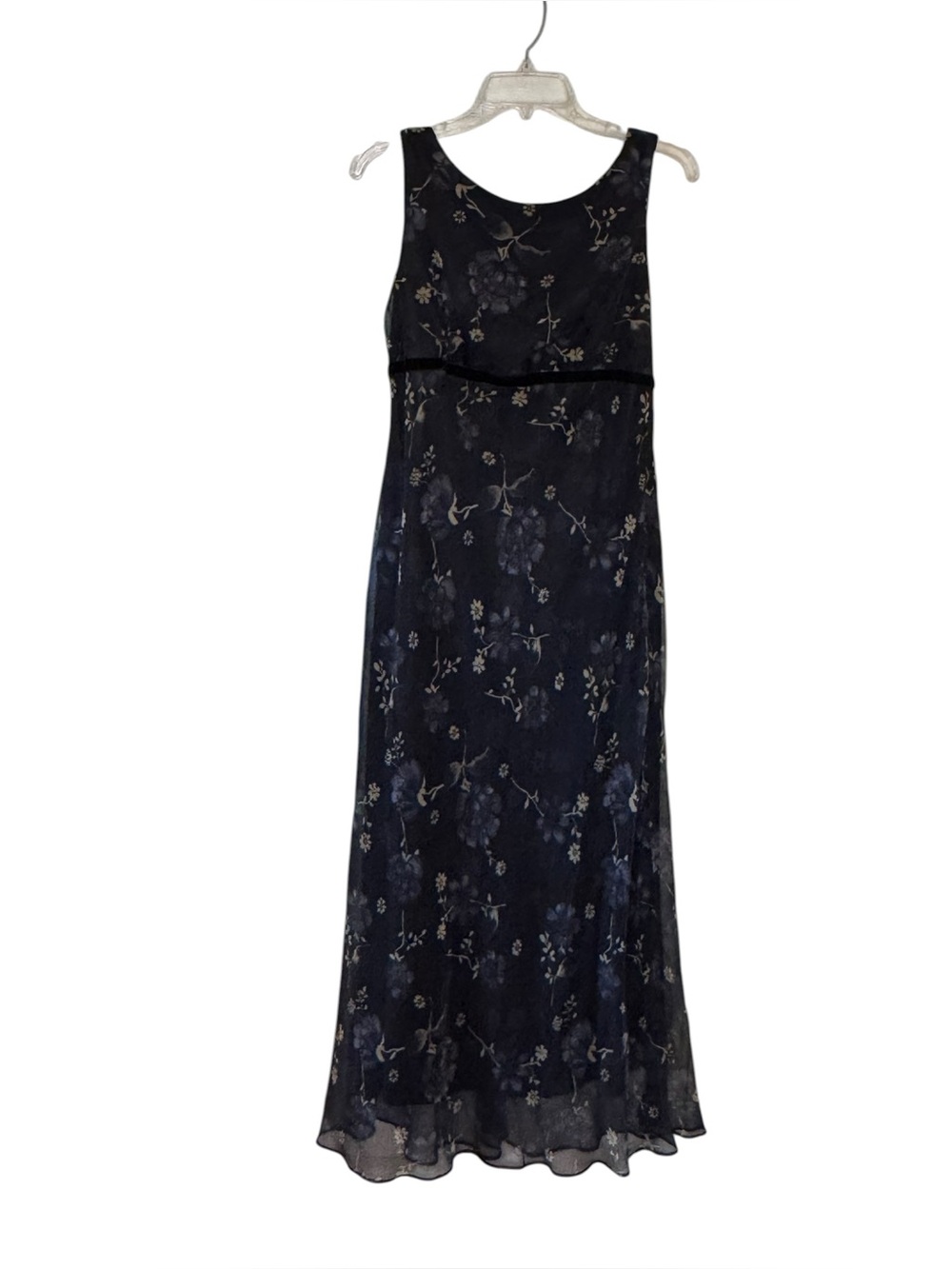 Vintage Whimsigoth Fairy Scott McClintock Black Maxi Dress Size 14PETITE 90s Y2K